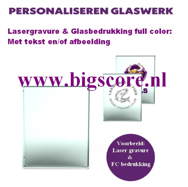Selda Crystalglasstandaard inclusief FC of Lasergraveer ontwerp